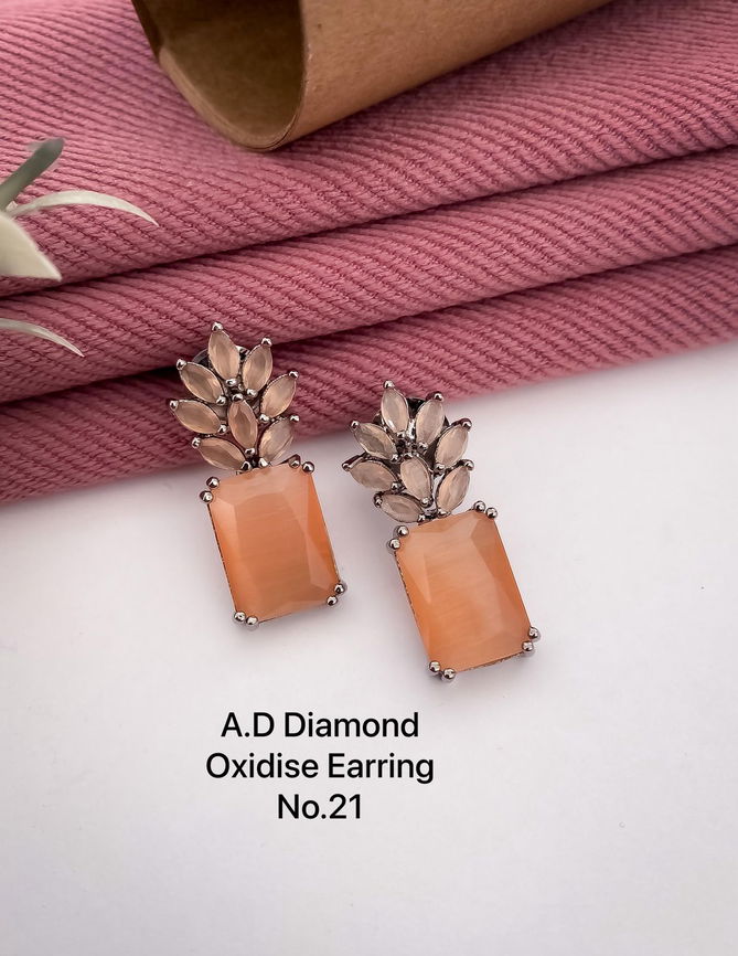 Designer AD Diamond Earrings Wholesale Shop In Surat
